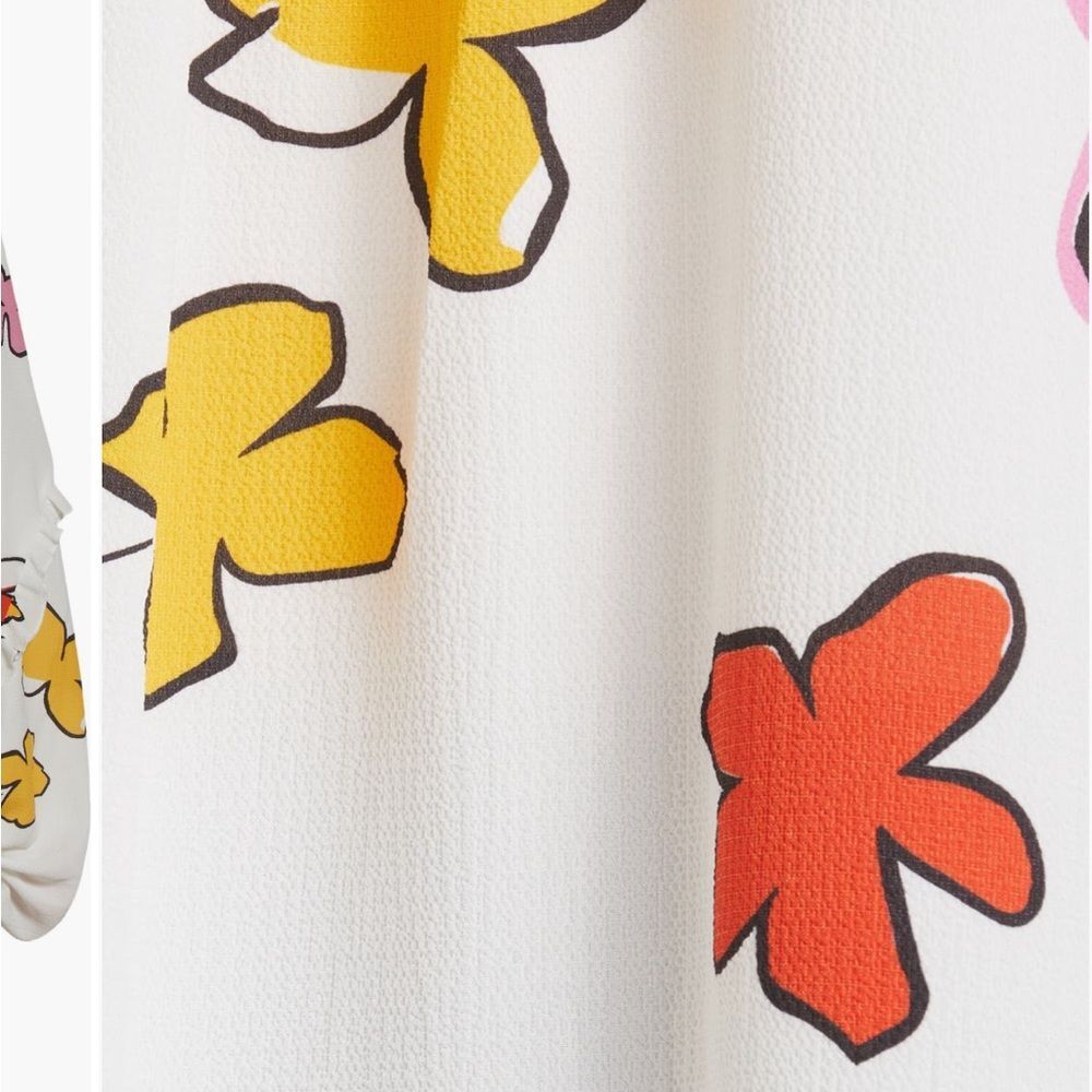 Ted Baker London Thurso Floral Print Stretch Woven Balloon Sleeve Blouse Size 4 - Picture 14 of 15